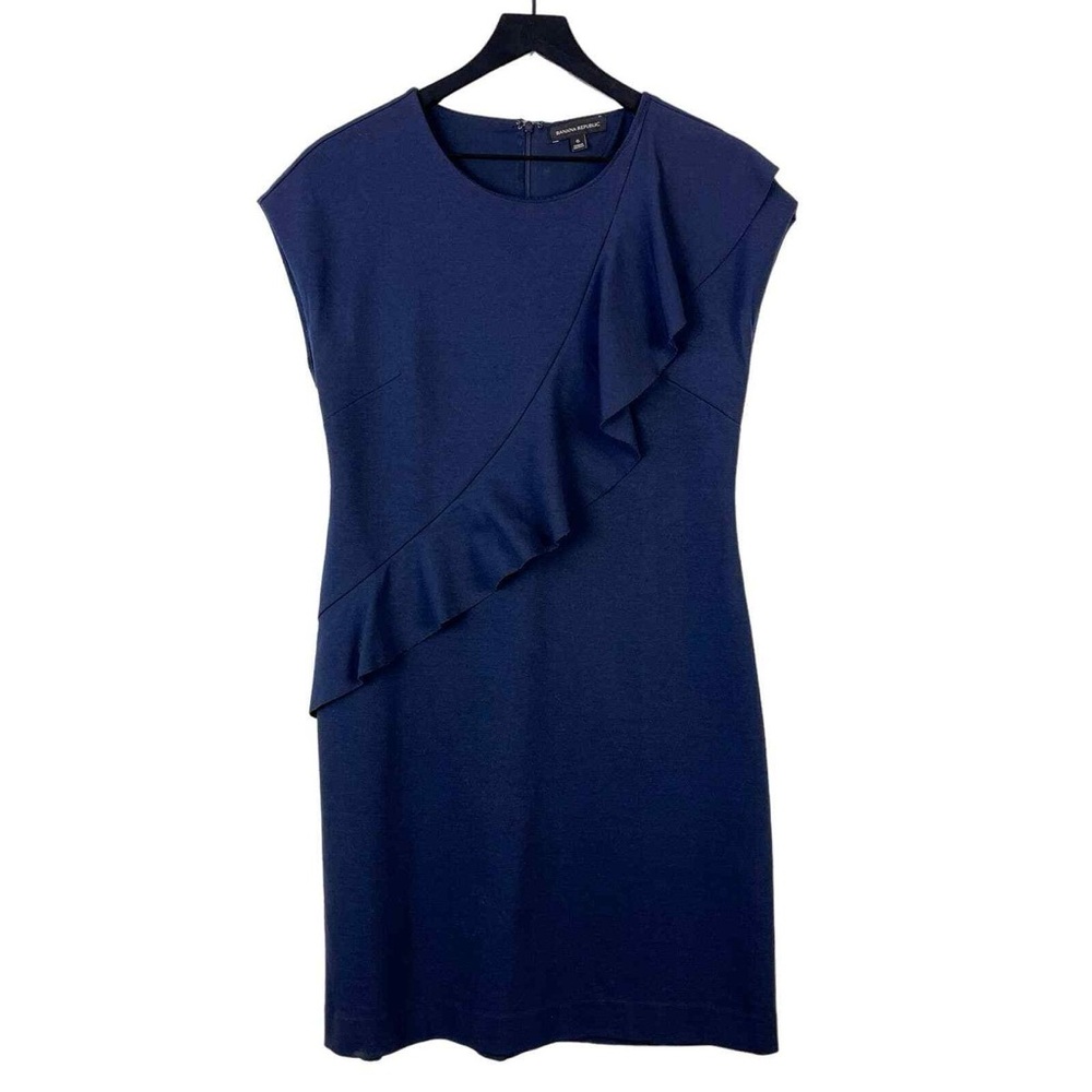 Elegant Navy Blue Dress banana republic